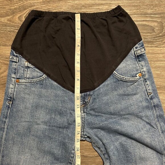 Citizens of Humanity 27 Maternity Jeans Full Panel Straight Crop Leg Light Wash - Picture 6 of 12